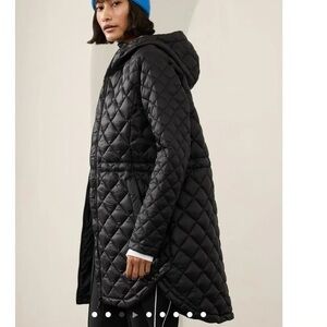 Athleta Women's Quilted Puffer Jacket - Dark Gray